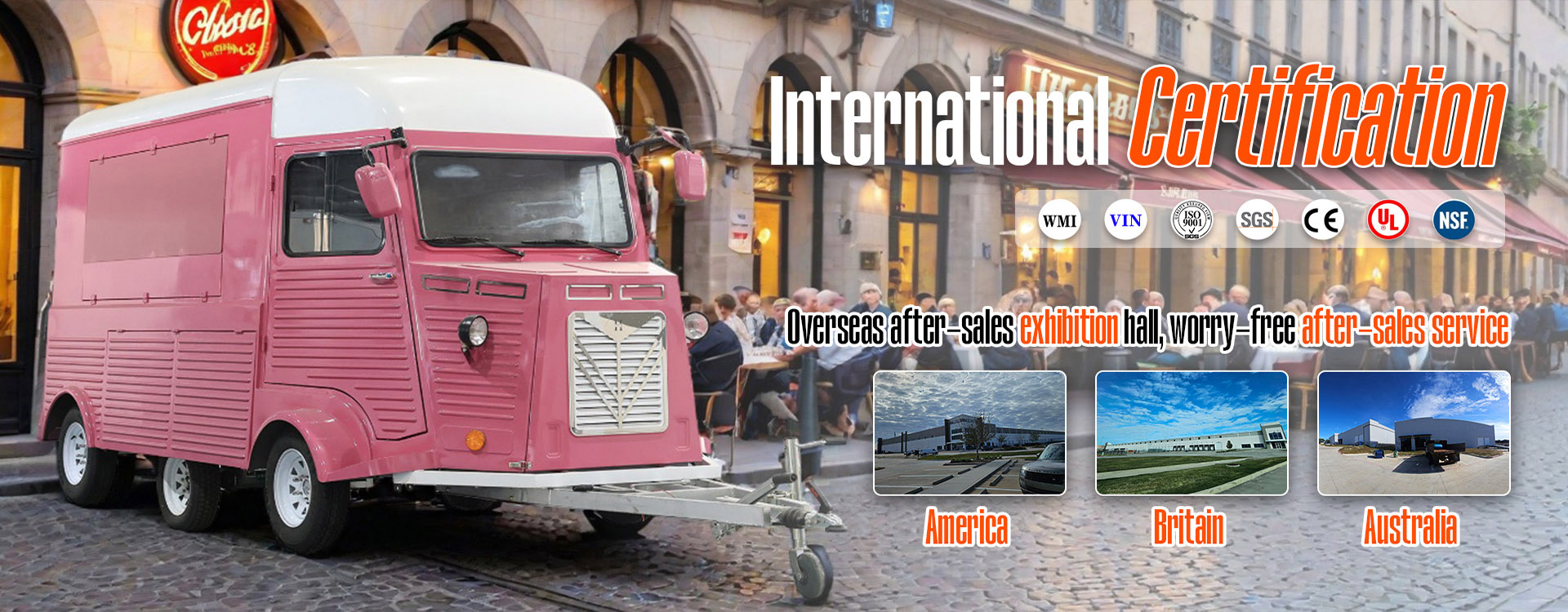 Voedseltrailer vrachtwagen