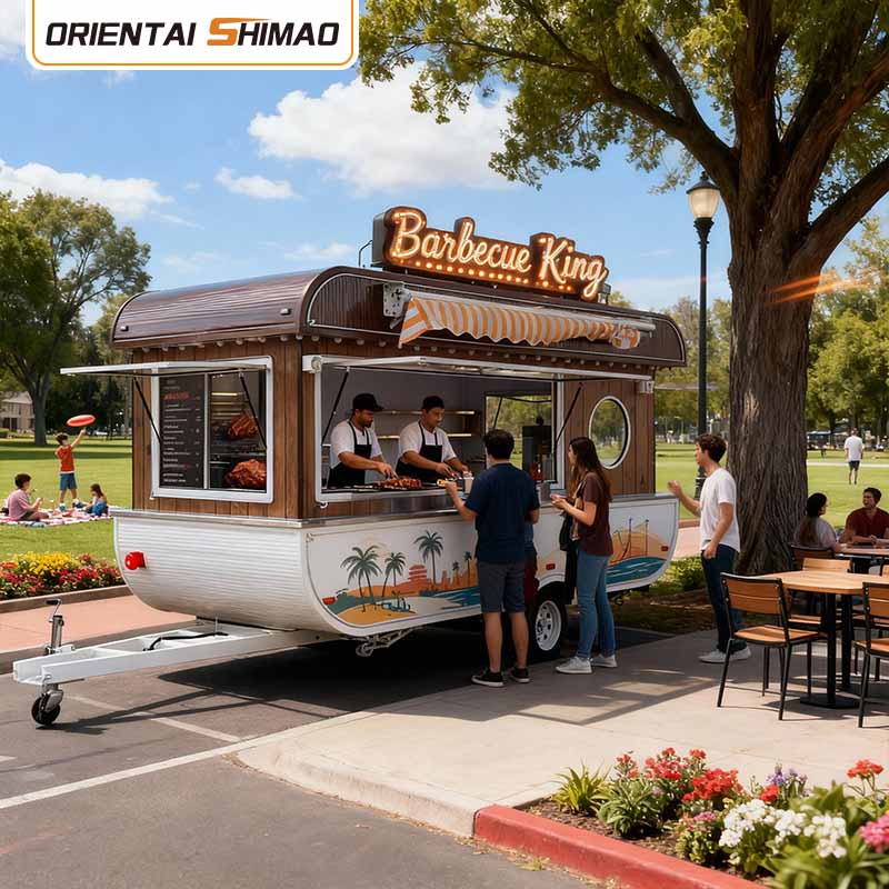 Food Trailer Rijdbare Food Truck Mobiele Keuken Catering Street Food Trailer Concept Food Truck