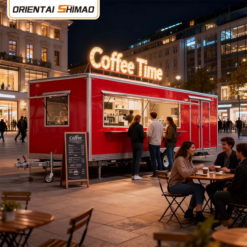 Vierkante concessieaanhangwagen